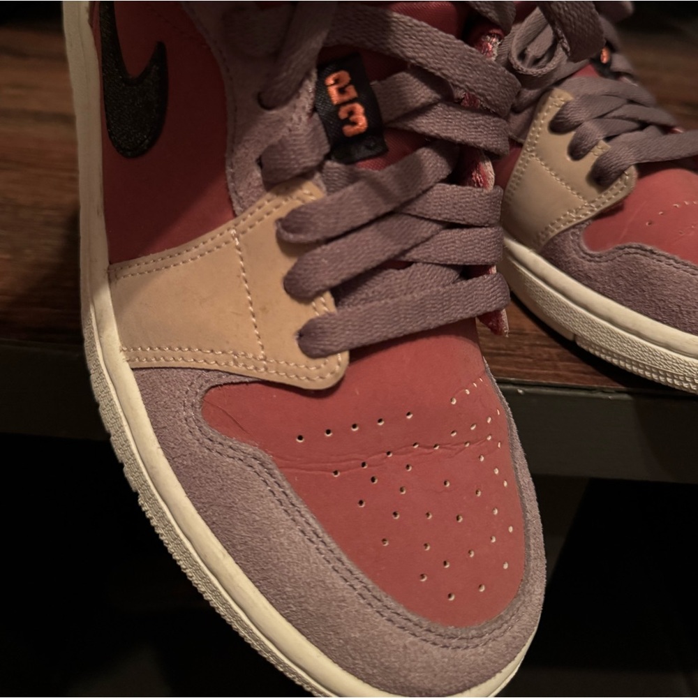 Jordan Women's Sneakers in Pink and Black - Picture 4 of 6